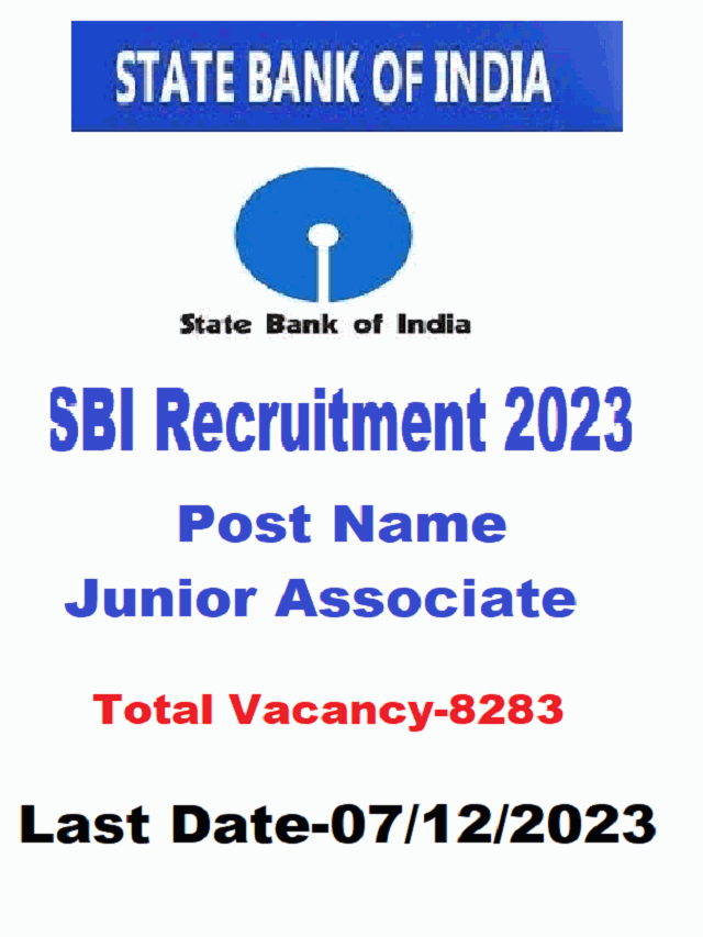 SBI Junior Associate Recruitment 2023 Online Form